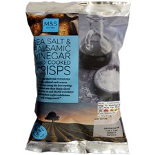 Marks and Spencer Handcooked Sea Salt and Sherry Crisps 40g