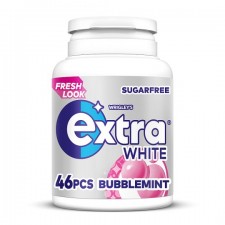 Retail Pack Wrigleys Extra Gum White Bubblemint 46 Piece Bottle 6 Pack