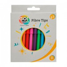 Tesco Go Create Fibre Tips 12 Pack
