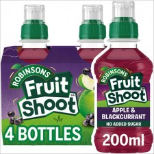 Robinsons Fruit Shoot No Added Sugar Apple and Blackcurrant 4 x 200ml