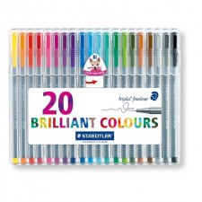 Staedtler Triplus Fineliner Coloured Pens 20 per pack