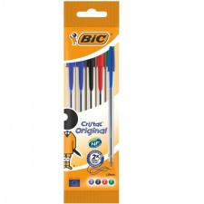 Bic Cristal Ballpoint Pens Assorted Colours 5 Pack