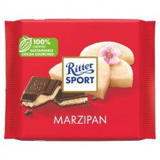 Ritter Sport Plain Chocolate with Marzipan Filling 100g