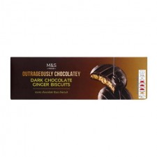 Marks and Spencer Extremely Chocolatey Dark Chocolate Ginger Biscuits 175g