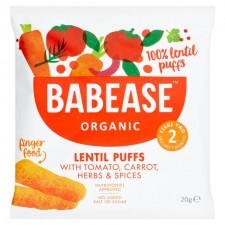 Babease Organic Lentil Puffs with Tomato Carrot Herbs and Spices 20g