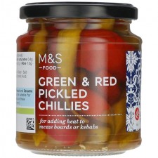 Marks and Spencer Red and Green Pickled Chillis 260g