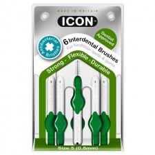 Icon Antibacterial Interdental Brushes 0.8mm 6 per pack