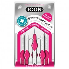 Icon Antibacterial Interdental Brushes 0.4mm 6 per pack