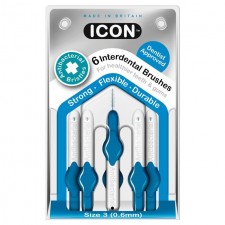 Icon Antibacterial Interdental Brushes 0.6mm 6 per pack