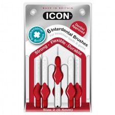Icon Antibacterial Interdental Brushes 0.5mm 6 per pack