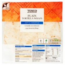 Tesco Plain Tortillas 8 Pack
