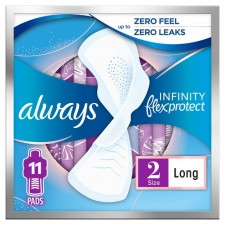 Always Infinity Long Sanitary Towels with Wings 11 per pack