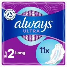  Always Ultra Long Plus Sanitary Towels with Wings Single Packs 11 per pack