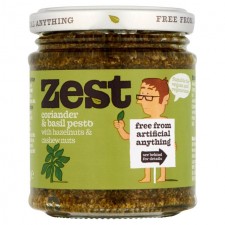Zest Vegan Coriander and Basil Pesto with Hazelnuts and Cashew Nuts 165g