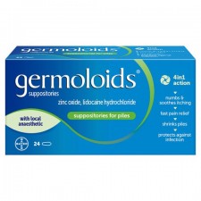 Germoloids Dual Action Suppositories 24 per pack