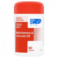 Tesco Multivitamins And Cod Liver Oil 90s