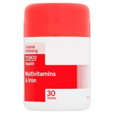 Tesco Multivitamins And Iron 30s