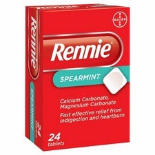 Retail Pack Rennie Spearmint 8 x 24 Tablets