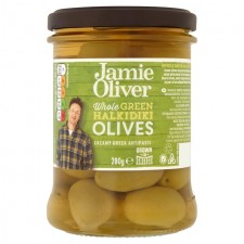 Jamie Oliver Whole Green Olives Halkidiki variety 245g
