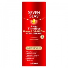 Seven Seas Cod Liver Oil Plus Omega 3 Maximum Strength Liquid 300ml