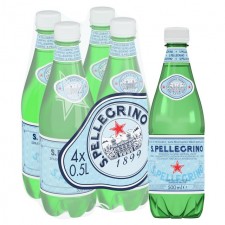 San Pellegrino Sparkling Mineral Water 4 x 500ml Bottles