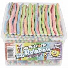 Sweetzone Fizzy Rainbow Pencils 1.1kg Tub