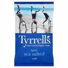 Tyrrells Potato Chips Lightly Sea Salted 150g
