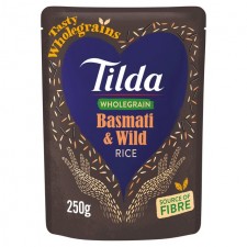 Tilda Steamed Wholegrain And Wild Basmati Rice 250G