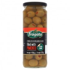 Fragata Stoneless Green Hojiblanca Olives filled with Pimiento 450g