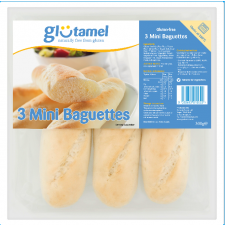 Glutamel Gluten Free Part Baked Baguettes 3 x 100g