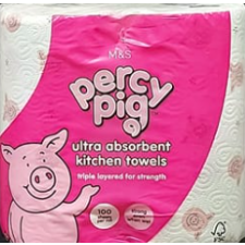 Marks and Spencer Percy Pig Ultra Absorbent Kitchen Towels 2 per pack