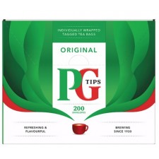 Catering Size PG Tips 200 Enveloped Tagged Tea Bags