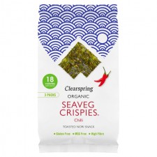 Clearspring Organic Chilli Seaveg Crispies 3 x 4g Multipack