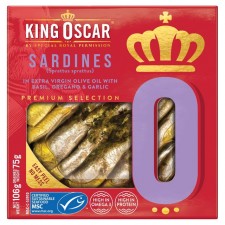 King Oscar Brisling Sardines Basil And Oregano 106g
