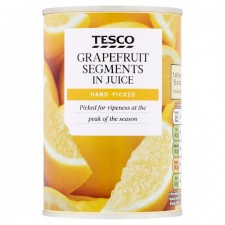 Tesco Grapefruit Segments In Juice 411g tin