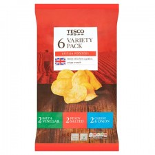 Tesco Variety Crisps 6 Pack