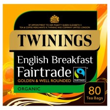 Twinings Organic English Breakfast 80 Teabags 