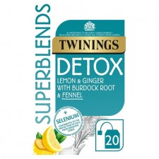 Twinings Superblends Detox Lemon Ginger and Burdock Root Tea 20 Teabags