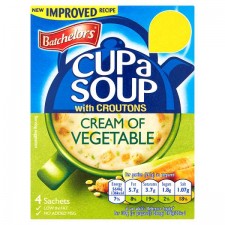 Retail Pack Batchelors Cup A Soup with Croutons Cream of Vegetable 9 x 4 Sachet Packs