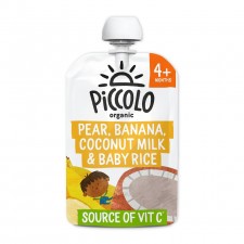 Piccolo Organic Pear Banana Coconut and Baby White Rice 100g