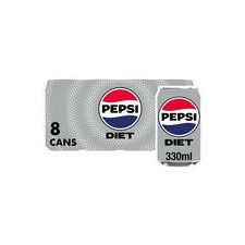Pepsi Diet 8 x 330ml Cans