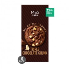 Marks and Spencer 8 Triple Belgian Chocolate Cookies 200g