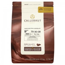Callebaut Finest Belgian Chocolate Dark 70% Extra Bitter Callets From Roasted Whole Cocoa Beans 2.5kg