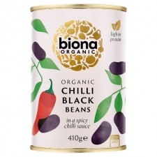 Biona Organic Chilli Black Beans in a Spicy Chilli Sauce 410g
