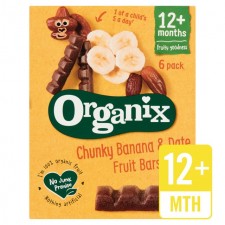Organix Goodies Organic Fruit Bars Banana and Date 6 x 17g 12 Months