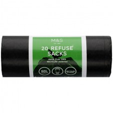 Marks and Spencer Recycled Refuse Sacks 60L 20 Pack