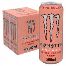Monster Energy Ultra Peachy Keen Zero Sugar 4x500ml