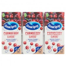Ocean Spray Cranberry Classic 3 x 200ml Cartons
