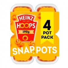 Heinz Spaghetti Hoops Snap Pots 4 x 190g 