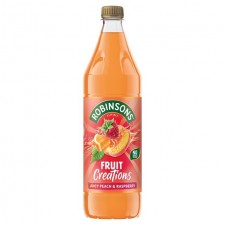 Robinsons Fruit Creations No Added Sugar Peach And Raspberry Drink 1L